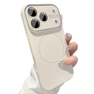 Applicable to iPhone 17PROMAX Phone Case Large Window Liquid Silicone Magnetic Full Coverage Skin Feel 16/15/14 Shockproof Anti-drop Phone Protective Cover