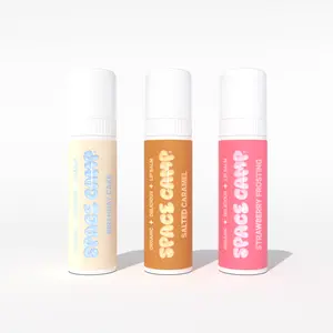Space Camp Birthday Pack Organic Balm - Strawberry Frosting, Birthday Cake, Salted Caramel Flavors - Daily Natural Lip Care