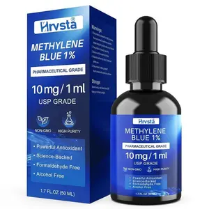 Methylene Blue Pharmaceutical Grade-BoostEnergy & Increase Absorption, USP Grade,Methylene Blue 1%-No Formaldehyde, No Gluten, No Alcohol, Liquid Drops, 1.7 F1 OZ Vitamin Healthcare oil oregano black seed oilbearvana gummies