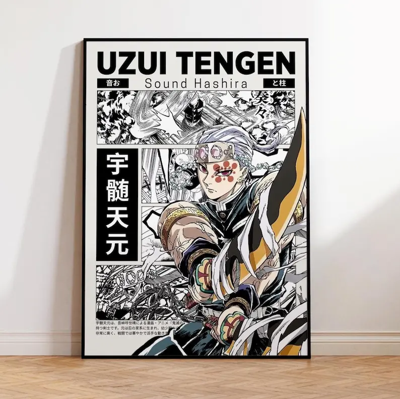Tengen Demon Slayer Anime Poster Print, Tengen Manga Poster, Gift for Demon Slayer Fan, Gift for Anime Fan, Home Wall Decor, Manga Print