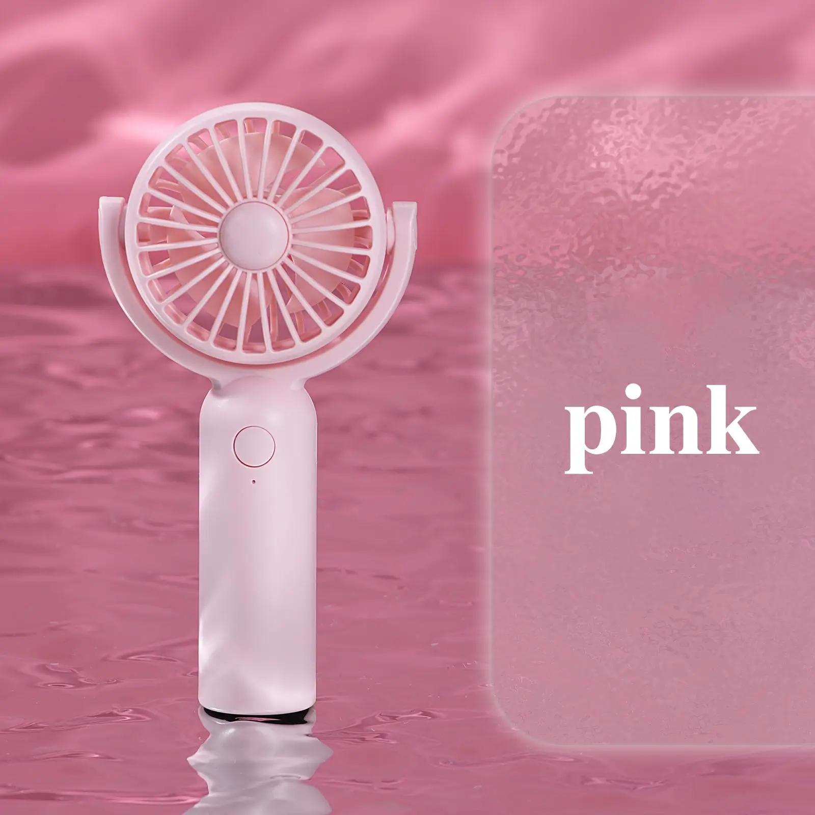 Portable Handheld Fan, 1 Count USB Rechargeable Fan with 180-Degree Rotation, 3-speed Wind Speed Fan for Home Office Outdoor Travel, Teen Girl Gifts