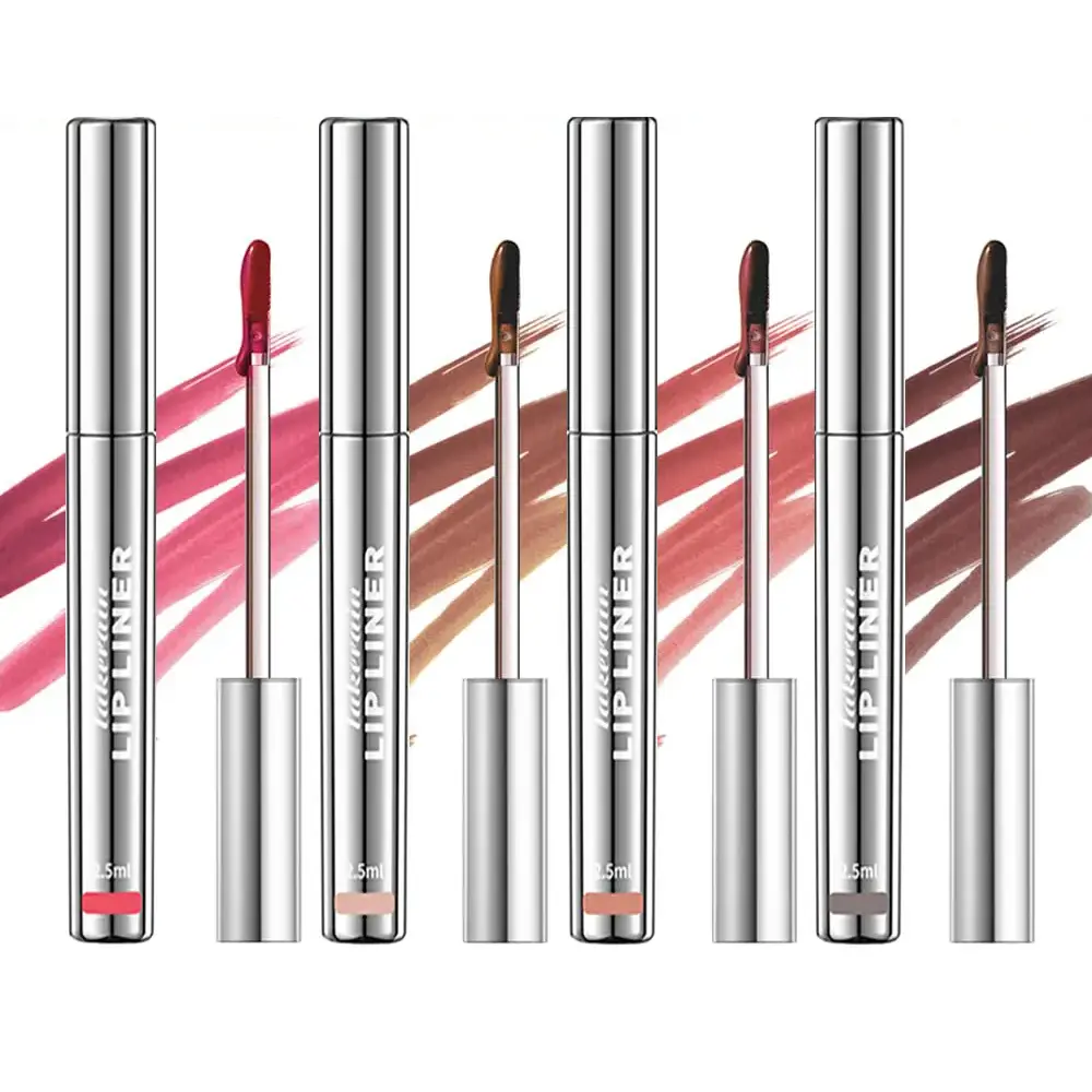 [ Buy 1 get 3 free ]4Pcs Peel Off Lip Liner Stain Lip Gloss Lip Tint Set Velvet Matte Tattoo Long Lasting Waterproof Transfer Proof Brightening Cosmetic Clear Lipstick,Mother's Day Campaign