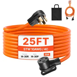 25 Ft NEMA 14-30P To 14-30R Dryer Extension Cord, 30 Amp, 4-Prong Heavy Duty Power Cable for Electric Dryers, UL Listed, Appliance Grade, Ideal for Home Laundry Rooms Perfect For Residential Laundry Rooms And Workshops
