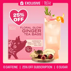 Chinese Baddie Ginger Tea for Mood, Digestion & PMS Support - 10 Count Organic Tea Herbal Detox Tea