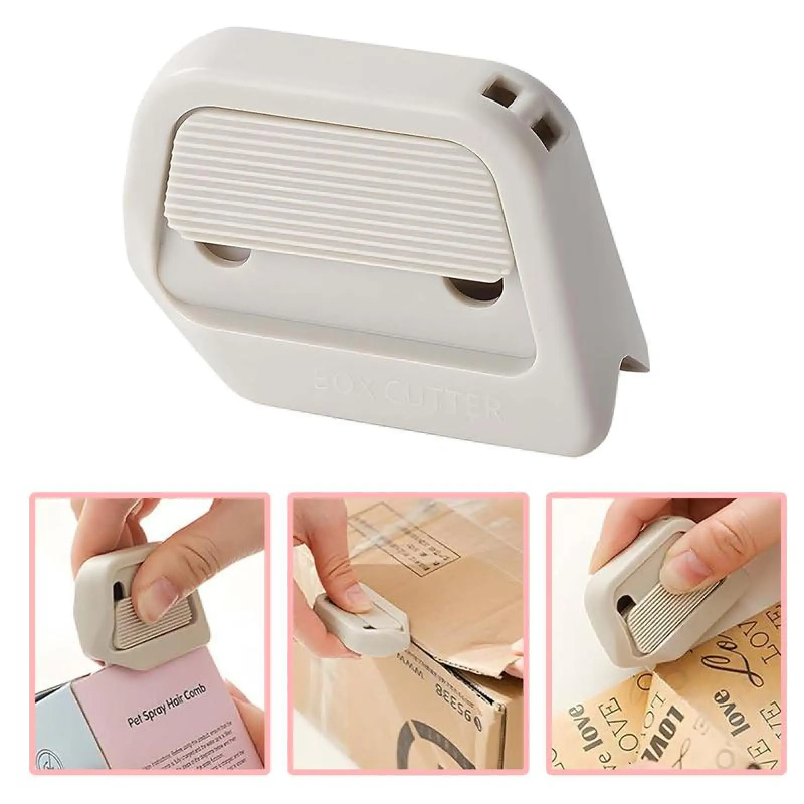 Pocket-Sized Magnetic Cardboard Cutter - 7mm Safety Ceramic Blade Office Cutting Supplies with Automatic Rebound, Magnetic Suction, Auto-Retractable Design, 10X Longer Sharpness for Home Office Paper, Boxes (Child-Safe)