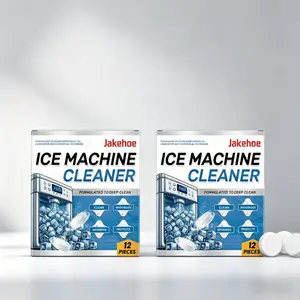 2-Pack Ice Maker Cleaning Tablets (12pcs*2), Gentle Home Use, Convenience, Descale Mineral Buildup and Deodorize, Maintain Efficient Operation, Ice Machine Cleaner