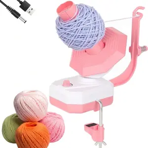 Electric Yarn Winder for Crochet Hooks, Compact Yarn Ball Winding Machine, Strong Tension, Speed Adjustable, Automatic Yarn Winder, Crochet Items