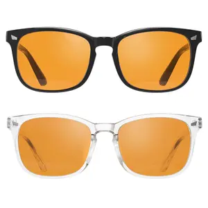 Blue Light Blocking Glasses for Gaming Amber Tinted Lenses UV400 Protection Lightweight Stylish Square Frames for Men & Women Ideal for Daily Back To School Use