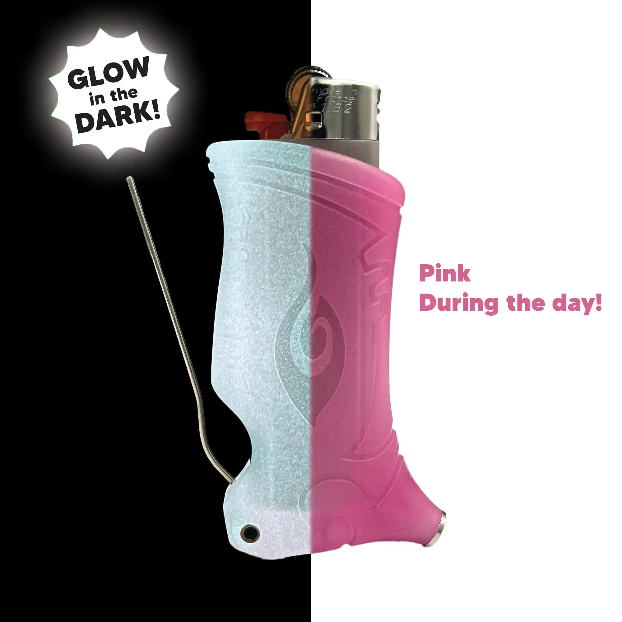 Toker Poker - Bic Lighter Case Multi Tool - Glow in the Dark - All Inclusive Tool for Camping and Other