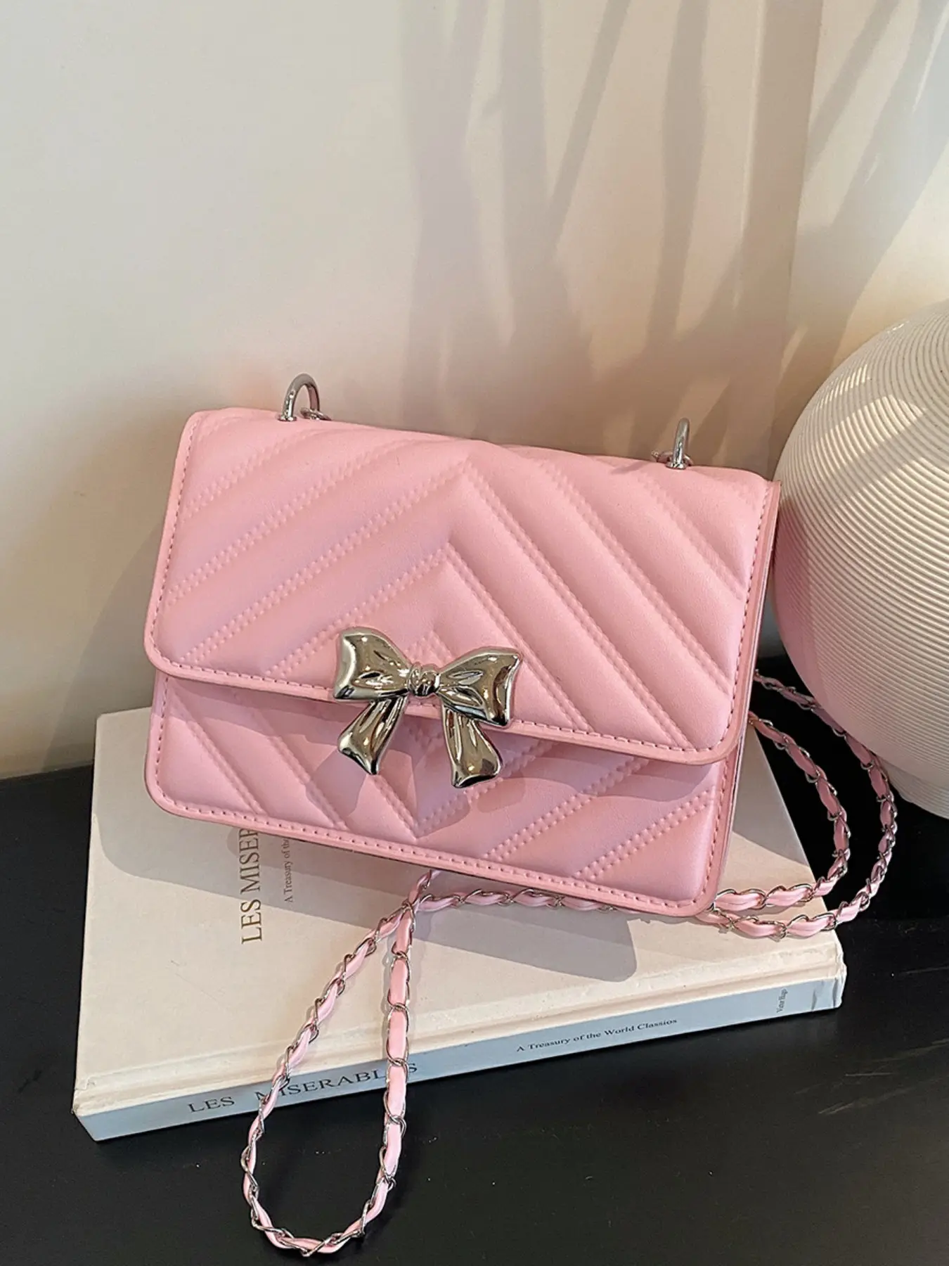 Fashion Mini Square Bag, Cute Bow Design, Women's Shoulder Crossbody Bag, Fashionable Bags, Fashion Purses, Perfect for Daily Use and Fashion Accessories, Ideal Gift, Bow Shoulder Bags, Crossbody Purse