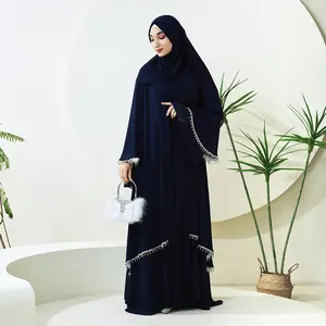 Elegant Chiffon Diamond Tassels Abaya Four - piece Set (NCS001) SpringStatements