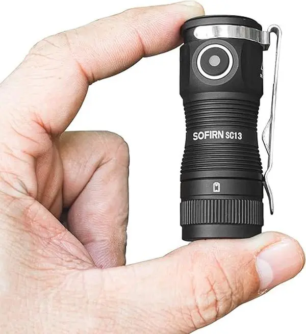 Sofirn SC13 LED Flashlight - USB-C Rechargeable 1300-Lumen EDC Keychain Light, IPX8 Waterproof Portable Mini Tool, EDC/High-Power/Portable Standard Torches for Camping, Home Improvement, Edc Standard Torches