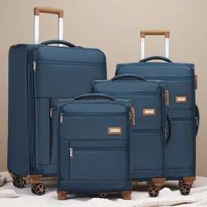 Multi Compartment 4 Piece Expandable Luggage Collection with New Silent Spinner Wheels TSA Locks(16in 20in 24in 28in)