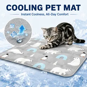 Water-Cooled Pet Cooling Mat: Fillable with water for physical cooling—no electricity required. A non-slip summer bed for dog kennels and crates; suitable for both small and large dogs.