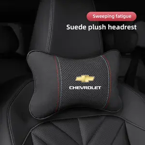Car Headrest Neck Support Seat Lumbar Cushion Neck Pillow For Chevrolet Corvette Montana TrailBlazer Silverado Traverse Camaro Suburban Equinox Bolt Cruze Malibu Colorado Trax SS Spark Captiva Onix Spin Impala Cobalt Car Accessories