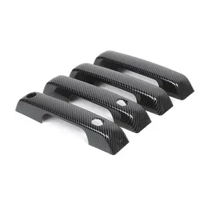 Carbon Fiber Exterior Door Handle Cover Trim for Ford F150 2021+ Car Accessories High-Quality ABS Material UV & Scratch-Resistant Coating Easy Installation