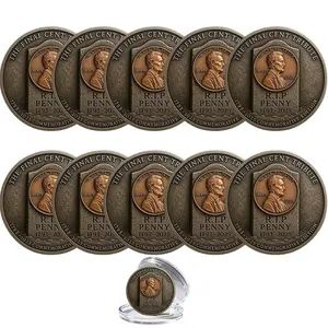 Memorial Coin – Lincoln Penny Tribute Token, Historical US Cent Legacy Commemorative Coin ,Vintage-Style Penny Era Keepsake for Collectors and History