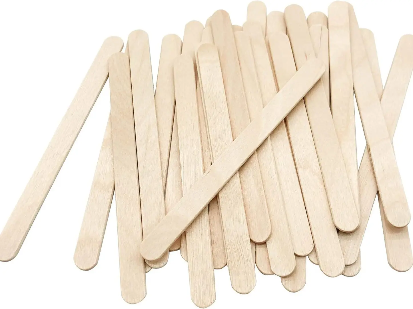 200 Pcs Craft Sticks Ice Cream Sticks Natural Wood Popsicle Craft Sticks 4.5 inch Length Treat Sticks Ice Pop Sticks for DIY Crafts Kitchen Utensils Wooden