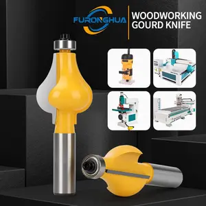 Convex Edge Stair Handrail Knife Woodworking Tool, Carving Machine Blade, Gourd Knife, Wood Milling Cutter, 1/2 Handle