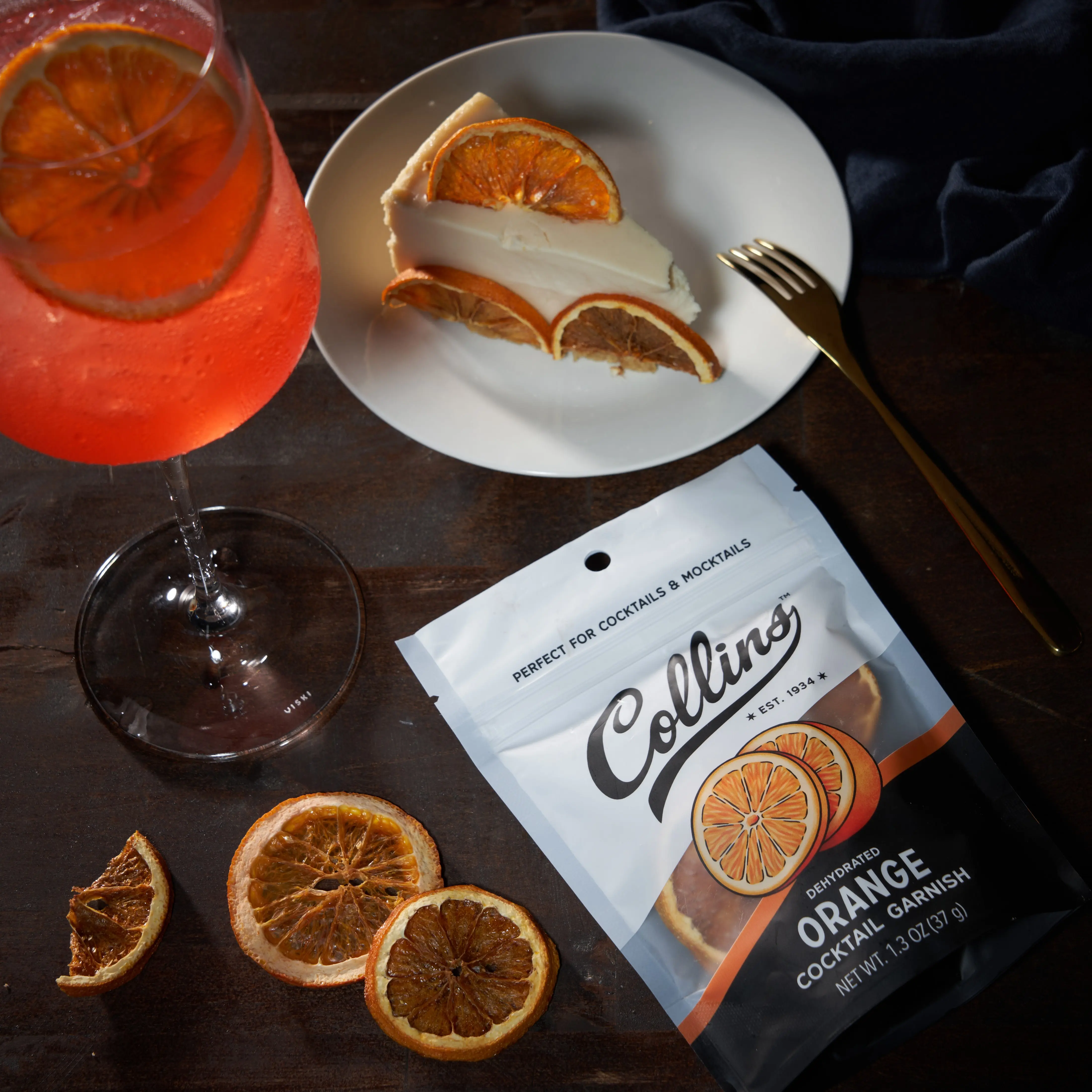 Dehydrated Orange Slices 1.3 oz - Dried Citrus Garnish for Spritz Mocktails & Tequila Sunrise at Your Bachelorette Party, Bridesmaid Gifts, Makes Every Glass Pop