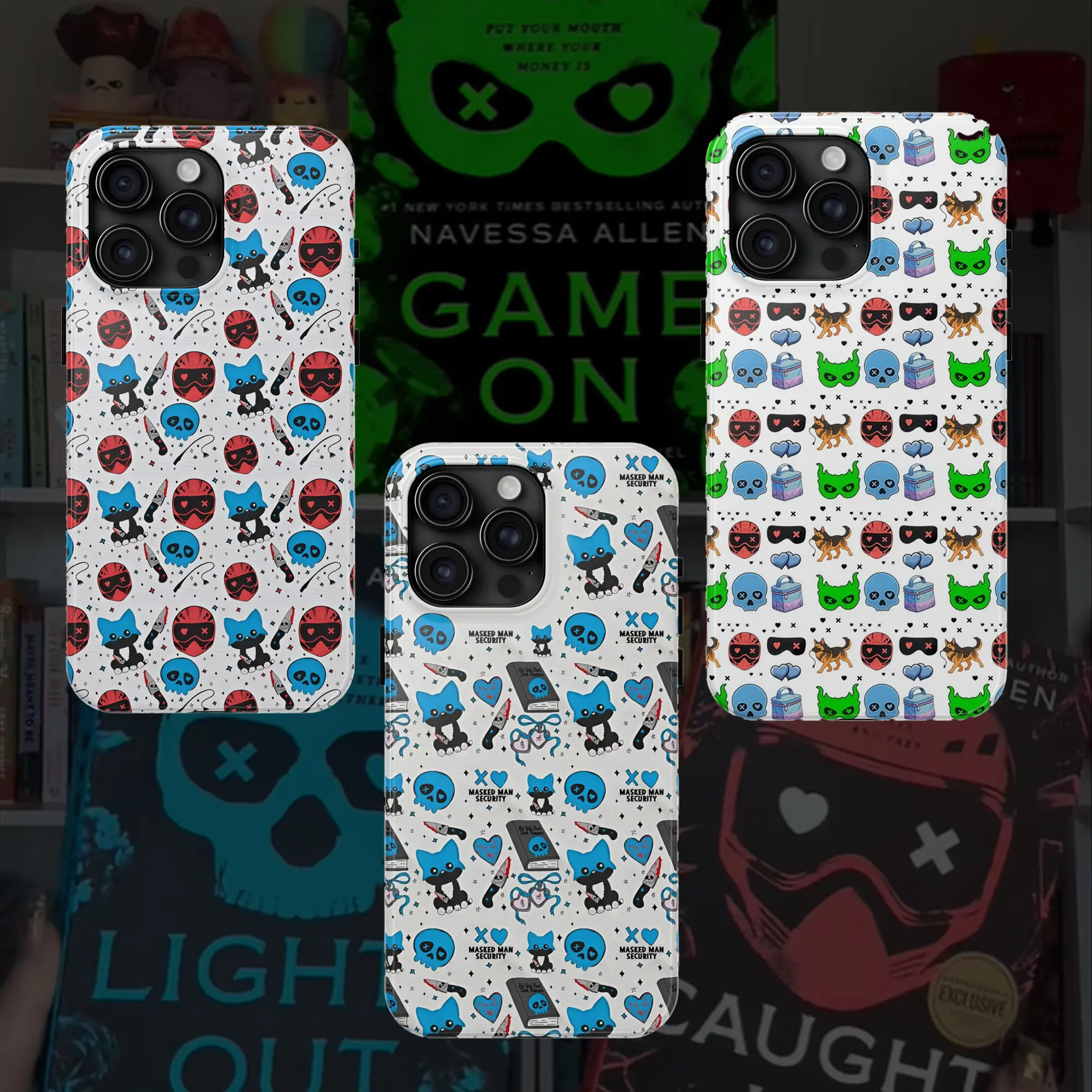 Lights Out Phone Case Book Lovers for ip X 11 12 13 14 15 16 17 Pro Max & More, Into Darkness Series Dark Romance Smut Reader for Fans