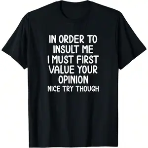 Men's Funny T-Shirt Graphic T-Shirt For Men Funny, If You Don't Like Me, It's Mind Over Matter T-Shirt. Joke Sarcastic Tee T-Shirt Soft Fabric, Breathable, Comfortable Short Sleeve T-Shirts Perfect For Summer