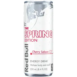 Red Bull Spring Edition 2026 Cherry Sakura 8.4 fl oz & 12 fl oz Regular & Sugar Free Limited Edition Energy Drink with Taurine & B Vitamins