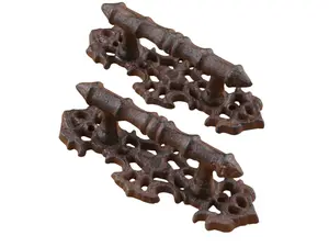 2 Handles Cast Iron Antique Style FANCY Barn Gate Pull Shed Door Handles Pulls