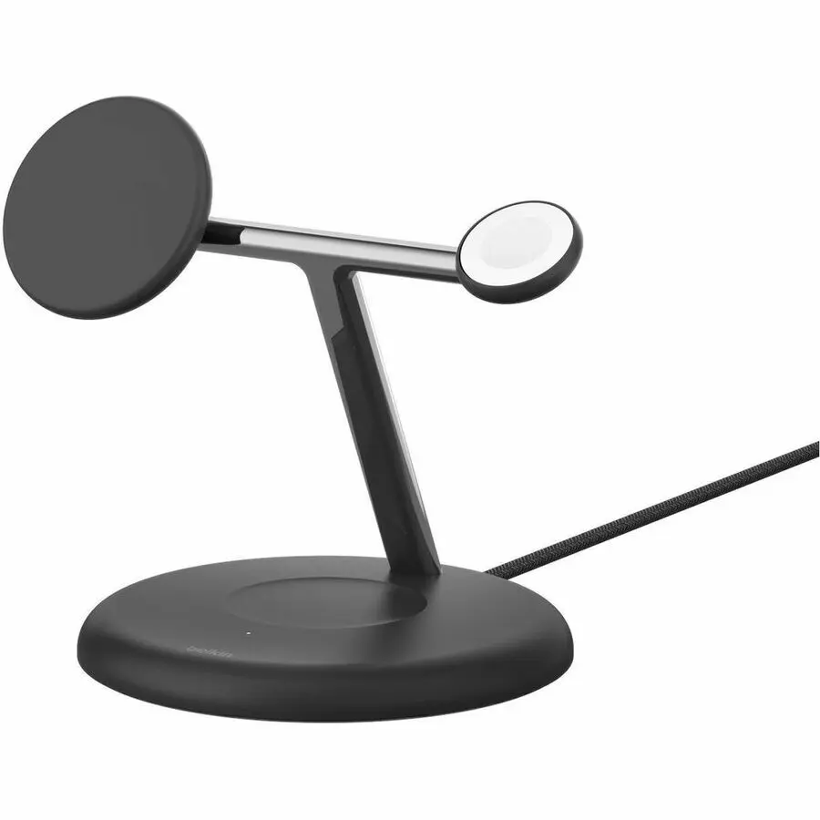 Belkin BoostCharge Pro 3-in-1 Magnetic Wireless Charging Stand for Cell Phone, Qi2-Enabled, 15W Fast Charging