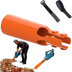 Leaf Blower Air Booster, Air Flow for Blower, Cordless Leaf Force Booster for 2–4 Inch Blower Tubes, Easy to Install Airflow Accelerator, Yard Cleanup Artifact (Orange)