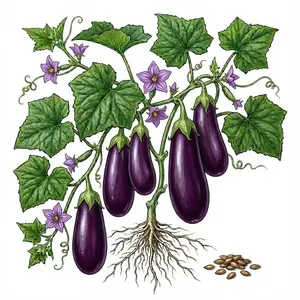 EGGPLANT Seeds, Black Beauty