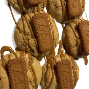 Cinnamin Heaven Cookie - Classic Cinnamin Flavor Snack topped with cookie butter and biscoff, for On-the-Go Enjoyment & Sharing with Friends Family