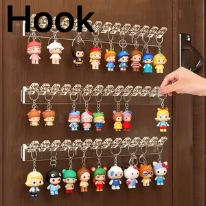 Wall-Mounted Transparent Acrylic Jewelry Hooks, Durable Polished Plastic Multi-Function Hooks, Space-Saving Minimalist Storage Solution