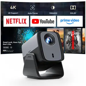 AuKing 1100 ANSI Lumen Portable Projector – Auto Focus & Keystone, Dolby Audio, WiFi 6, Bluetooth 5.0, 50% Zoom, Stream Netflix/YouTube, 2-Year Warranty + 1V1 Support