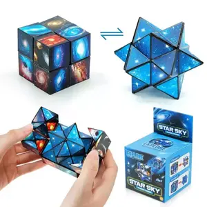 2-In-1 3D Infinite Cube Galaxy Puzzle, Fidget Cube, Stem Space Logic Toy, Kids Adults Educational Game, Halloween Christmas Gift, Boys Girls Present