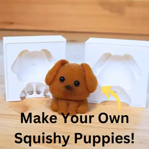 Squishy Puppy Dog Mold - Make Your Own Taba Squishies With This 2-Part Mold