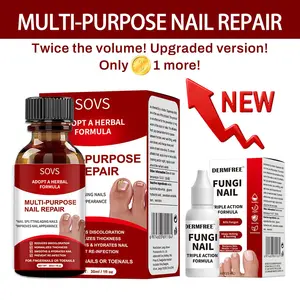 SOVS Toenail Fungus Treatment Extra Strength ,Antifungal Solution ,Triple Action Formula for Damaged Nails, Multi-Purpose Nail Repair,1 Fl Oz