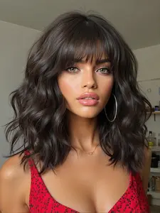 Bobo Head Wig, Natural Color, Elastic Net, Suitable for Daily Wear, Short Curly Hair, Bob Cut Wig, Curly Wigs
