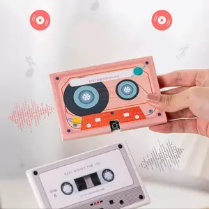 Creative Recording Greeting Card, Sound Message Birthday Card, Custom Message Card, Meaningful Gift for Parents Teachers Friends, Valentine's Day Surprise Present