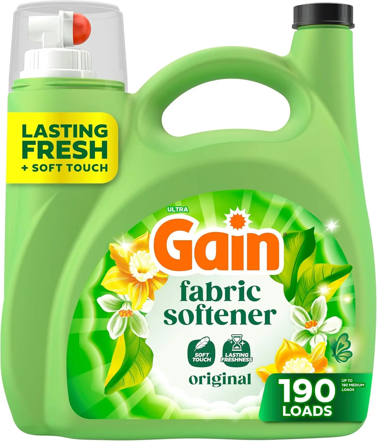 Gain Original Liquid Fabric Softener, Original Scent, HE Compatible, Long-Lasting Freshness