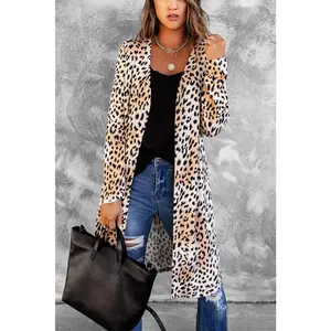 Leopard Open Front Duster Cardigan | 2 Colors |