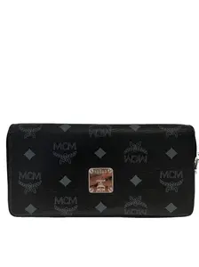 Pre-owned MCM Leather Bag Accessories M26042509 Black Zippy Wallet