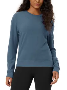 ODODOS Women's Stretch Fleece Long Sleeve Sweatshirts – Ultra-Soft Cozy Warm Crewneck Pullover Tops
