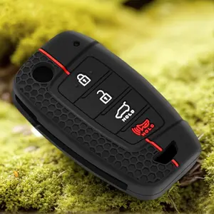 For Hyundai Solaris Tucson Sonata ACCENT Elantra Creta I30 Ix35 Knife Silicone Remote Key Cover Caps Car Key Protector Car Key Accessory