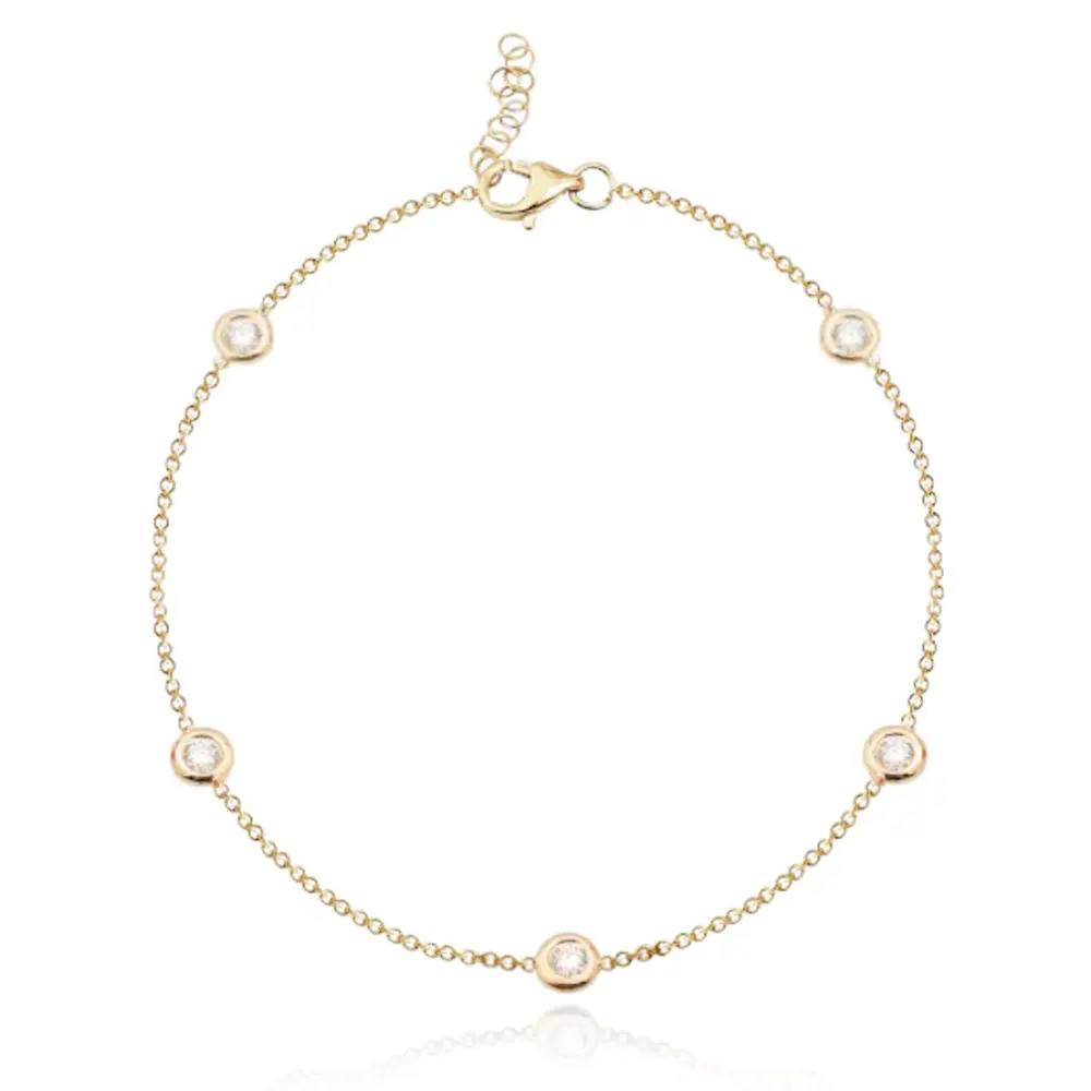 Diamond Bezel by the Yard Bracelet