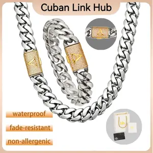 Custom personalized A–Z initial Cuban chain — a sentimental Mother’s Day gift for mom, wife, or grandmother, includes an elegant gift box; waterproof, fade-resistant, hypoallergenic jewelry