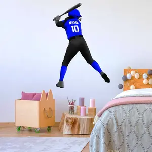 Custom Girls Softball Wall Decals with Name - Personalized Baseball Wall Sticker Sports Decor VWAQ - HOL39