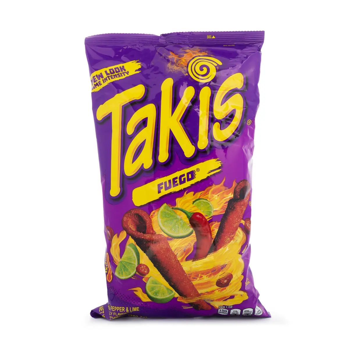 Takis Fuego Rolled Tortilla Chips, Fiery Chili Pepper Lime Flavor, 9.9 oz Takis Fuego Rolled Tortilla Chips, Fiery Chili Pepper Lime Flavor, 9.9 oz