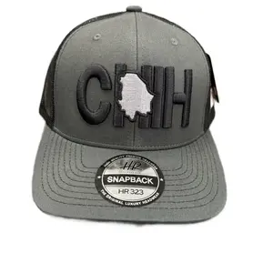 HR Gorra gris chih Snapback Hat Model HR323 with Gray Color and Chih Logo Design
