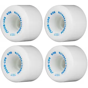 Powell Peralta Rat Bones Skateboard Wheels Old School Re-Issue White 60mm 90A